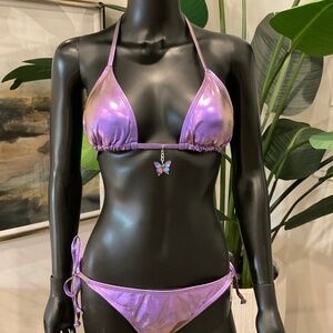 Purple Bikini With Charming Bikinis Colorful Butterfly Charm!